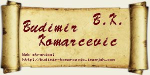 Budimir Komarčević vizit kartica